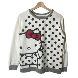 Sanrio Hello Kitty Pullover Sweatshirt Size S Polka Dots